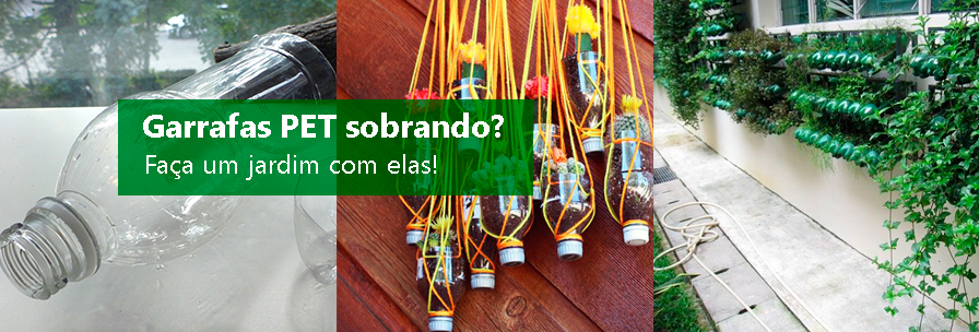 Recicle suas garrafas PET - Faça um jardim!