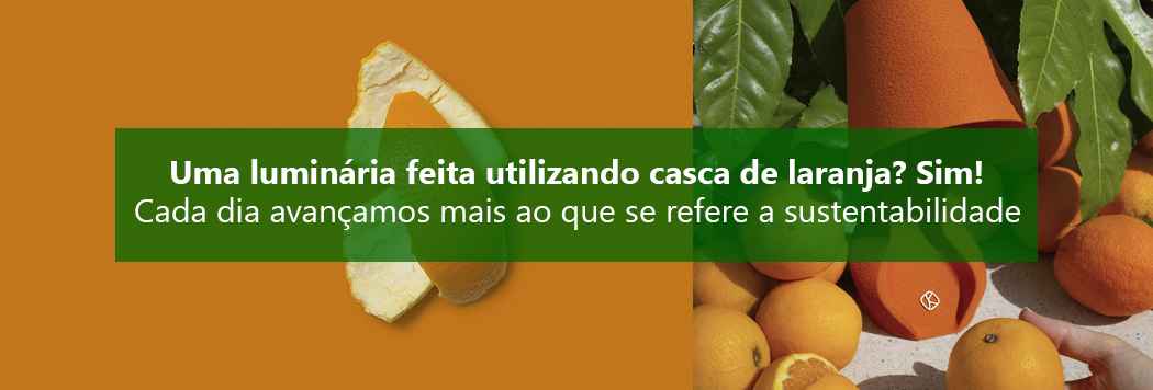 Uma luminária feita utilizando casca de laranja? Sim!